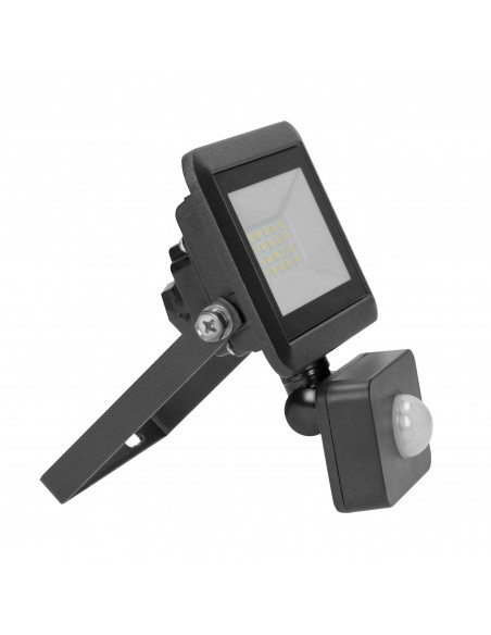 BULLED S 20W naświetlacz z PIR, 1600lm, IP44, 4000K, Alu+szkło