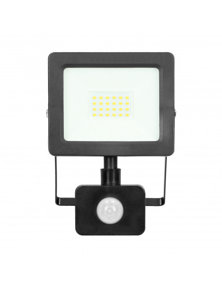 ALLED 20W Naświetlacz LED z PIR, 1600lm, IP44, 4000K, Alu+szkło