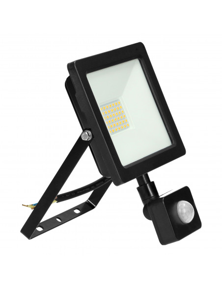 ALLED 30W Naświetlacz LED z PIR, 2400lm, IP44, 4000K, Alu+szkło