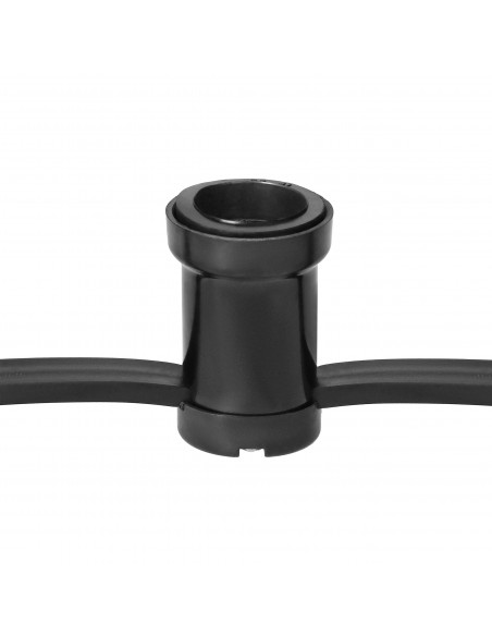 GIRLANDA, 11metrów / 10 oprawek E27+ HAK KOŃCOWY, IP44, czarna