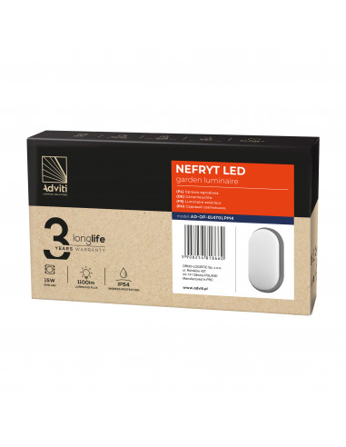 NEFRYT LED 15W, oprawa ogrodowa,...