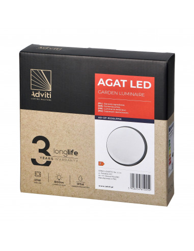 AGAT LED 10W, oprawa ogrodowa, 800lm,...