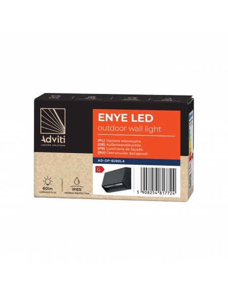 ENYE LED 1,5W, oprawa elewacyjna, 60lm, IP65, 4000K, 