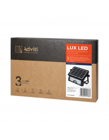 LUX LED 5W, naświetlacz solarny z...