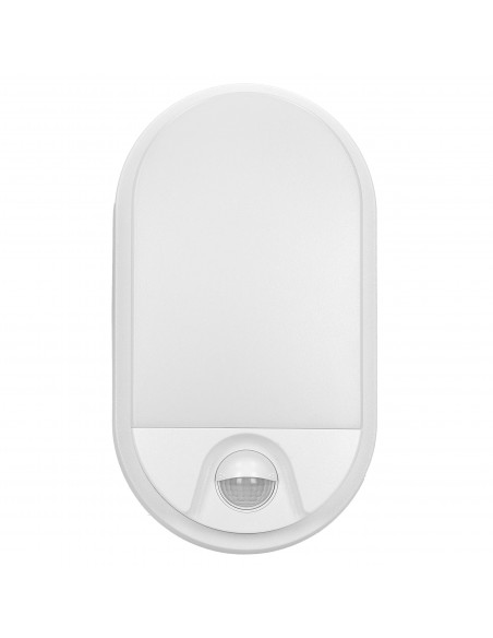 NEFRYT LED 10W, oprawa ogrodowa z czujnikiem ruchu 140st,  800lm, IP54, 4000K, biała