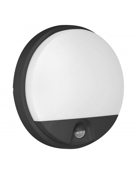 AGAT LED 10W, oprawa ogrodowa z czujnikiem ruchu, 140st, 800lm, IP54, 4000K, czarna