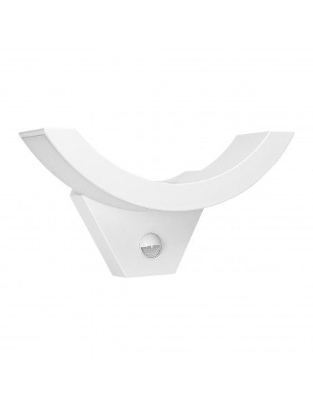 SPINEL LED 10W, oprawa ogrodowa z czujnikiem ruchu 140st, 800lm, IP54, 4000K, IK10, biała