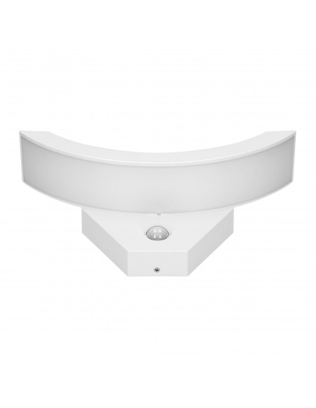 SPINEL LED 10W, oprawa ogrodowa z czujnikiem ruchu 140st, 800lm, IP54, 4000K, IK10, biała