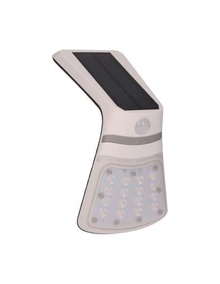  NOCTURNE LED 2W, lampa solarna z czujnikiem ruchu 120st, 240lm, IP65, 4000K, 1200mAh, podwójne źródło światła,...