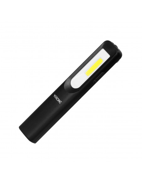 Latarka warsztatowa LED 3W 200lm + 3W 150lm, 1200mah, 3 tryby: 100%, 50%, dioda frontowa, magnes, zawiesie