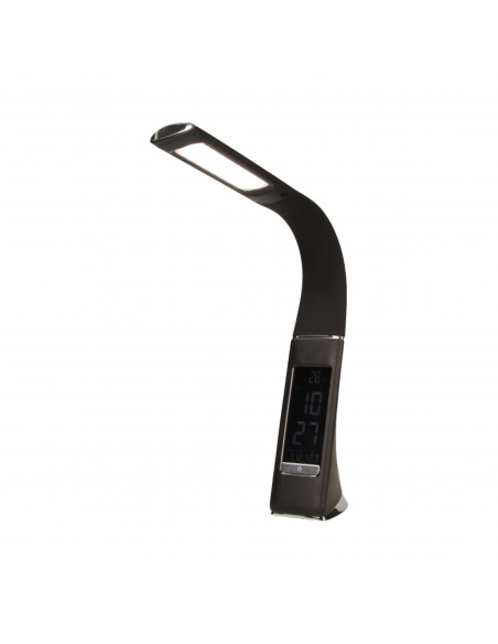 DOLOMIT LED 5W, lampka biurkowa z budzikiem, 300lm, 4000K, czarna