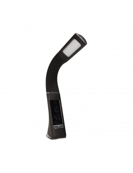 DOLOMIT LED 5W, lampka biurkowa z budzikiem, 300lm, 4000K, czarna