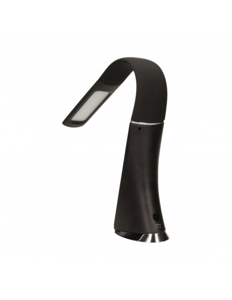 DOLOMIT LED 5W, lampka biurkowa z budzikiem, 300lm, 4000K, czarna