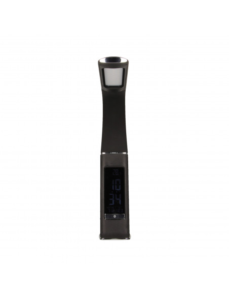 DOLOMIT LED 5W, lampka biurkowa z budzikiem, 300lm, 4000K, czarna