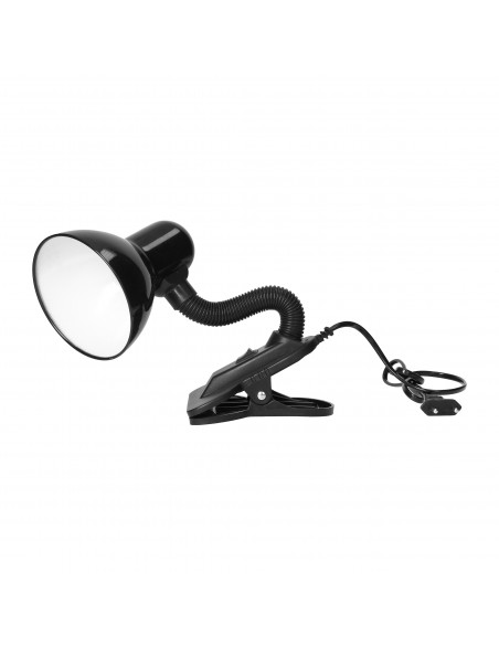 LATSA, lampa biurkowa z klipsem, 40W, E27, stal + tworzywo, czarna