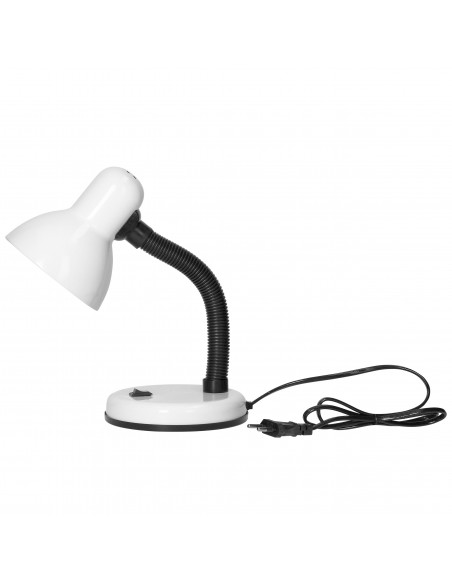 FUPI, lampa biurkowa, 40W, E27, stal + tworzywo, biała