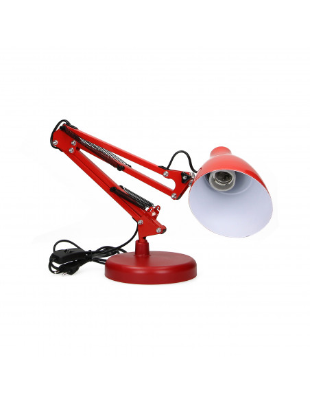 DIAN lampa biurkowa. 60W stalowa, czerwona