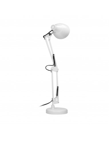 DIAN lampa biurkowa. 60W stalowa, biała