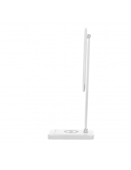  ISIYO LED 7W Lampka biurkowa z ładowarką indukcyjną i USB, 390lm, 3000-4000-6000K, zmiana barwy temperaturowej i...