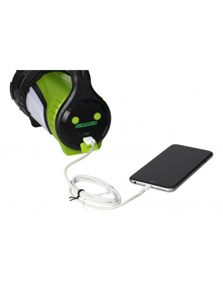 Latarka akumulatorowa LED 10W, 1000lm, 4000mAh, powerbank, wskaźnik baterii