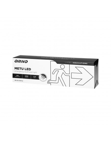 Oprawa sieciowo-awaryjna METU LED 2,7W, 3H, IP65, 6000K