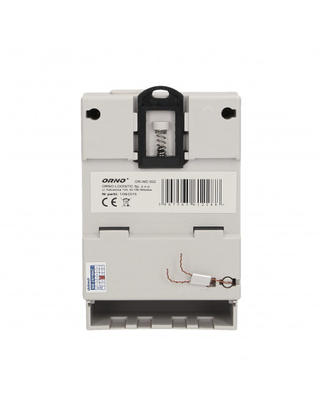 1-fazowy wskaźnik zużycia energii elektrycznej, 80A, 3 moduły, DIN TH-35mm