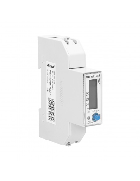 1-fazowy licznik energii elektrycznej 100A, wielotaryfowy, port RS-485, MID, 1 moduł, DIN TH-35mm