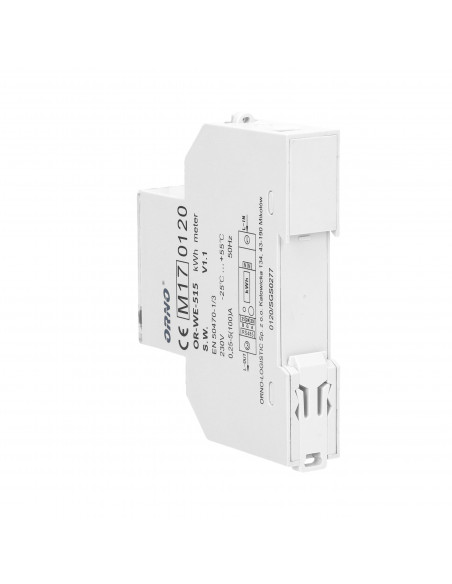 1-fazowy licznik energii elektrycznej 100A, wielotaryfowy, port RS-485, MID, 1 moduł, DIN TH-35mm