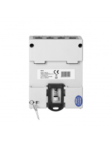 3-fazowy wskaźnik zużycia energii elektrycznej, 80A, 3 moduły, DIN TH-35mm