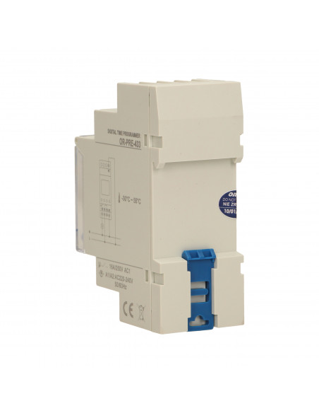 Elektroniczny programator czasowy, 52 programy, 3 języki menu, 2 moduły, DIN TH-35mm