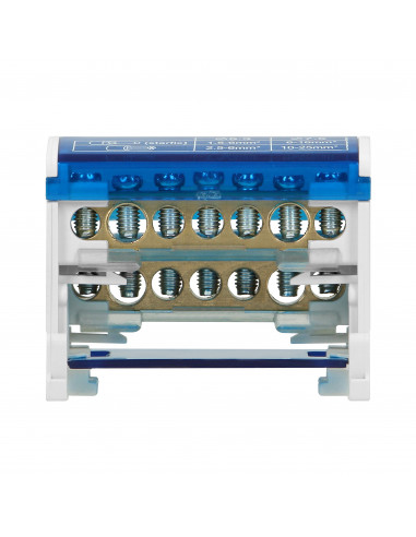 Blok rozdzielczy 2-rzędowy, 7 przewodów