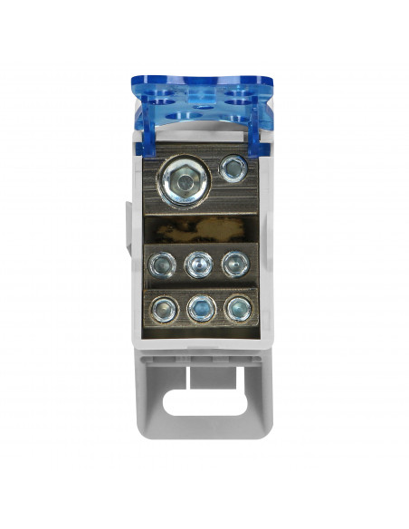 Blok rozdzielczy 160A, zacisk wejściowy 1x16 i 1x70mm², zaciski wyjściowe 6x16mm²