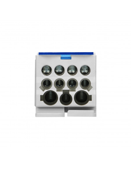 Blok rozdzielczy 250A, zacisk wejściowy 1x120mm², zaciski wyjściowe 4x10 i 5x16 i 2x25mm²