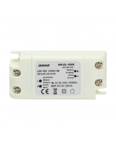 Zasilacz do LED 12VDC 6W, IP20