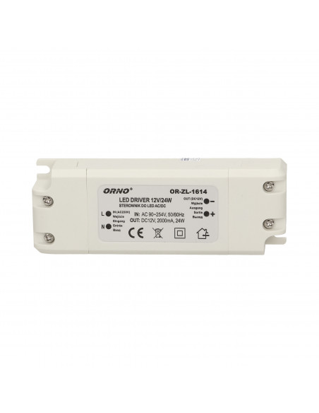 Zasilacz do LED  12VDC 24W, IP20