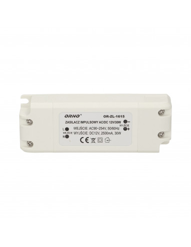 Zasilacz do LED  12VDC 30W, IP20