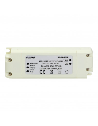 Zasilacz do LED  12VDC 50W, IP20