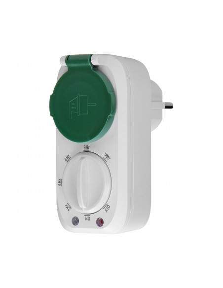 Programator czasowy mechaniczny z czujnikiem zmierzchu, Schuko, 16A/230A, zewnętrzny, IP44