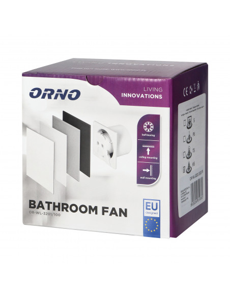 Wentylator łazienkowy 100mm Premium - Czujnik wilgoci + TS (Łożysko kulkowe)