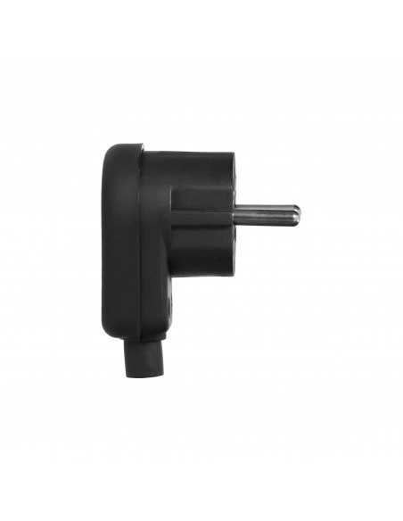 Wtyczka kątowa, Uni-Schuko, rozbieralna, czarna