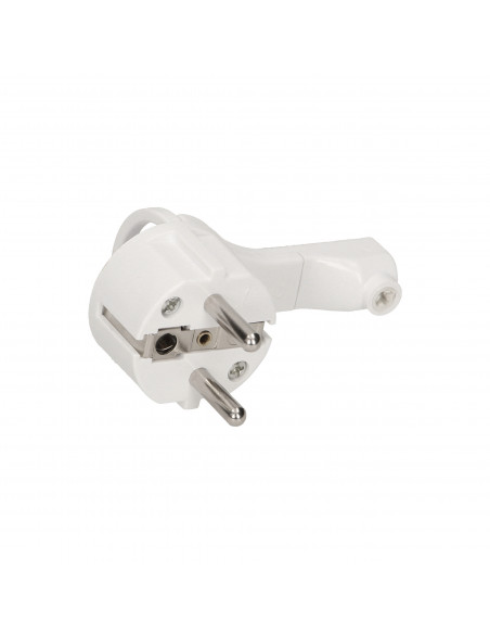 Wtyczka płaska, Uni-Schuko z uchwytem, rozbieralna, biała
