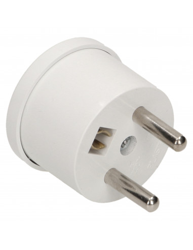 Wtyczka kątowa 2P+Z MINI, biała