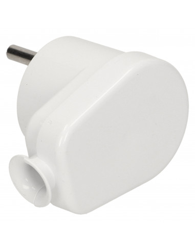 Wtyczka kątowa 2P+Z, biała
