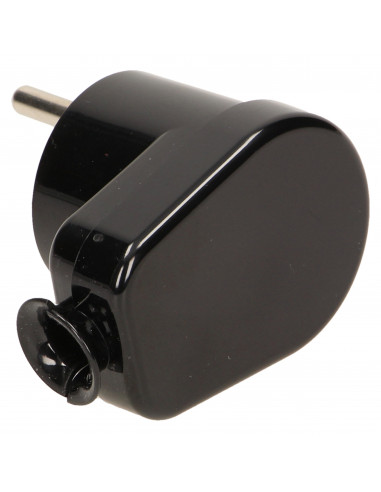 Wtyczka kątowa 2P+Z, czarna