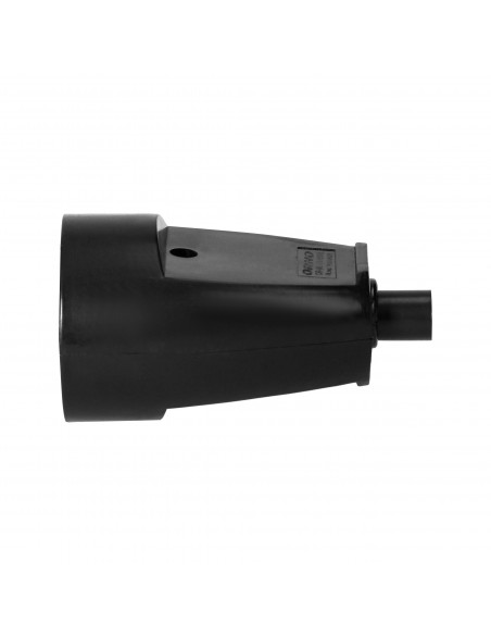 Gniazdo przenośne pojedyncze rozbieralne, 16A, 250V, 2P+Z, czarne