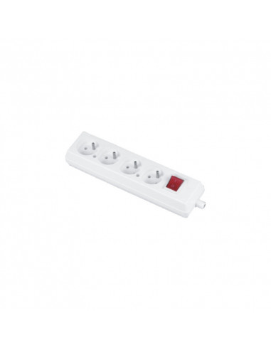 Gniazdo wtyczkowe 4x2P+Z z włącznikiem