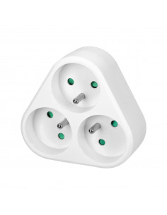 Rozgałęźnik 3x2P+Z, biały 