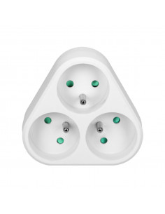 Rozgałęźnik 3x2P+Z, biały  2