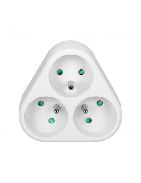 Rozgałęźnik 3x2P+Z, biały 