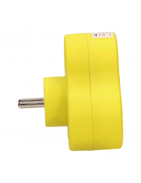 Rozgałęźnik 3x2P+Z, limonkowy